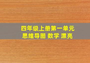 四年级上册第一单元思维导图 数学 漂亮